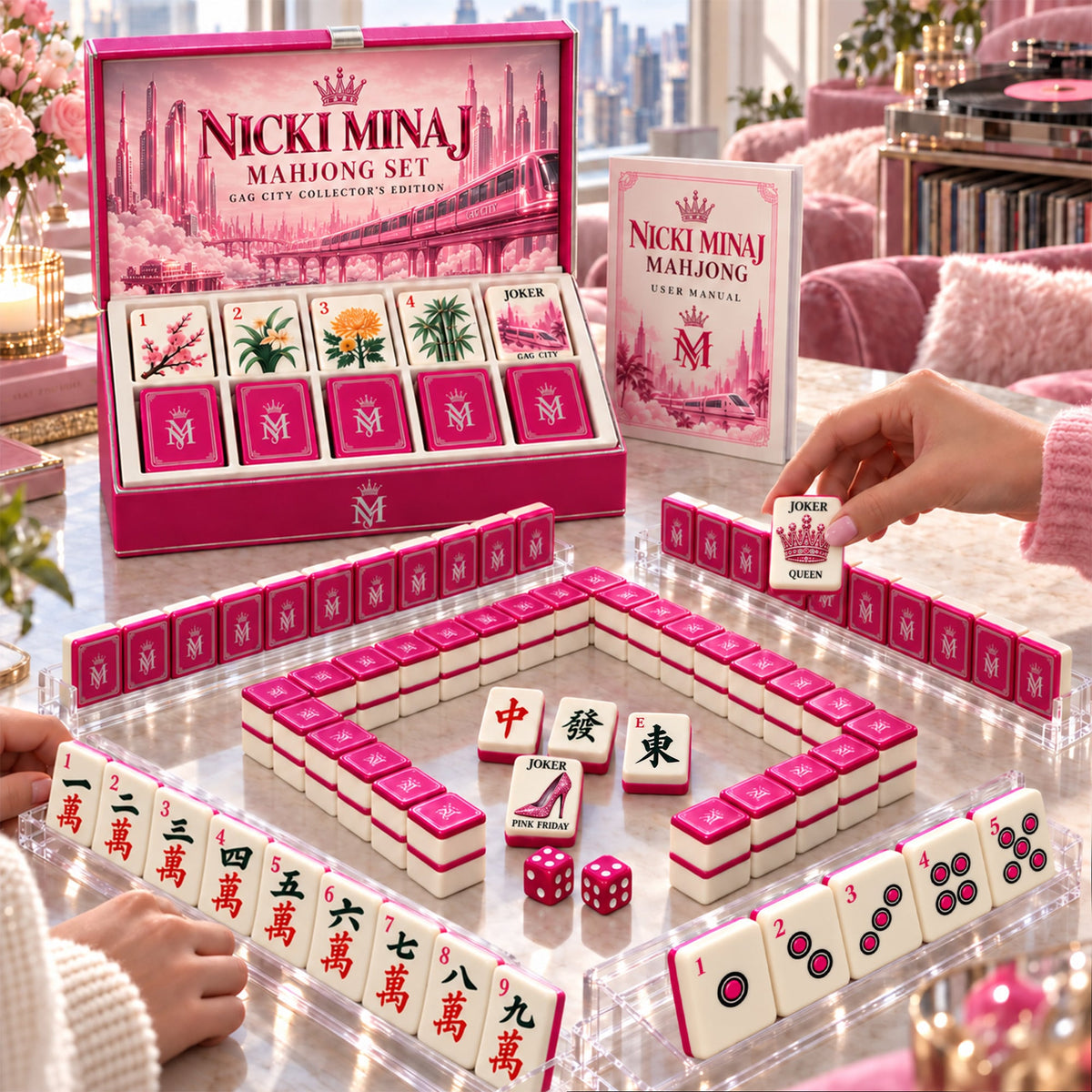Premium NKM Mahjong Tiles Set PVNA