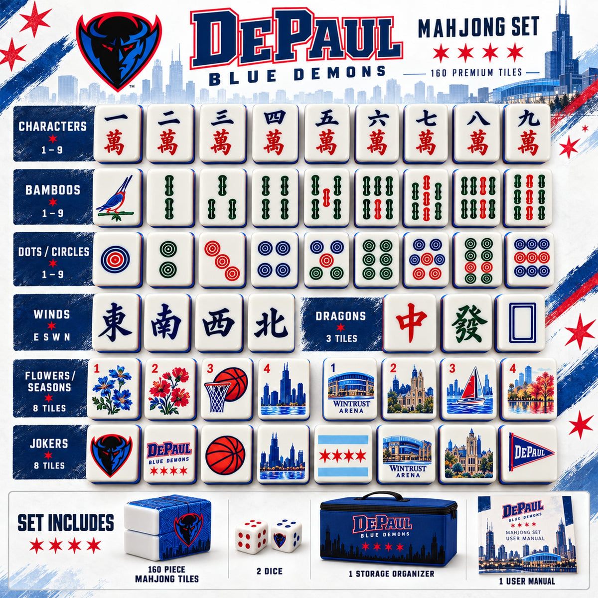 Premium DPBD Mahjong Tiles Set TNSM
